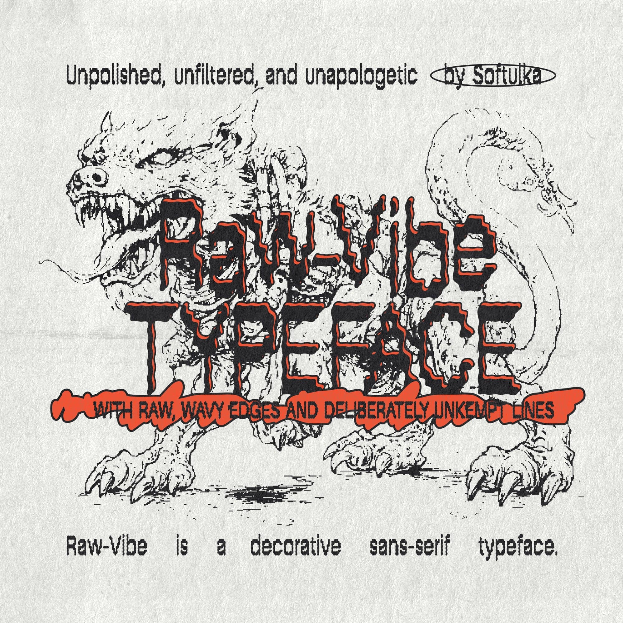 Raw-Vibe – A Bold, Playful Display Typeface cover