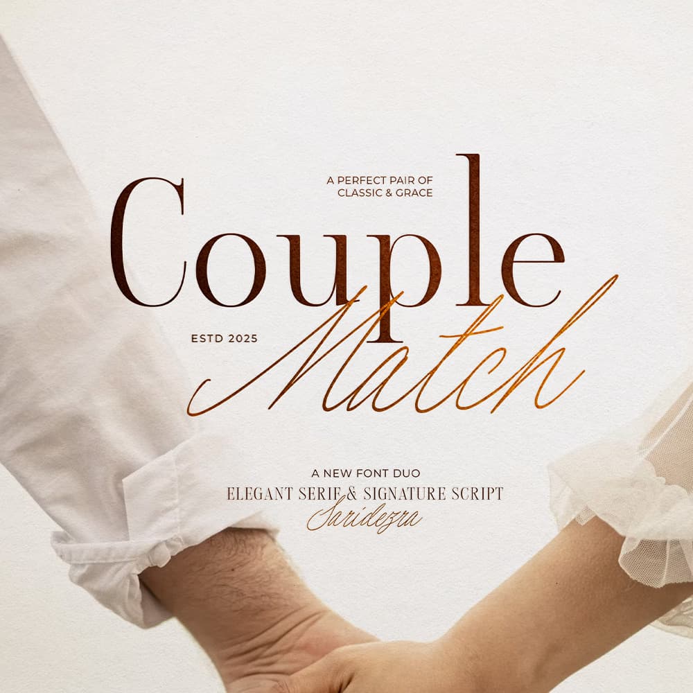 Couple Match - Luxury Font Duo cover
