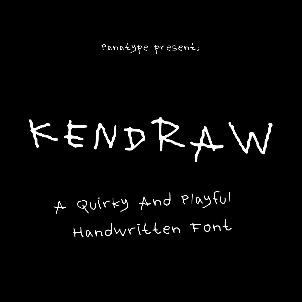 Kendraw - Handwritten Font cover