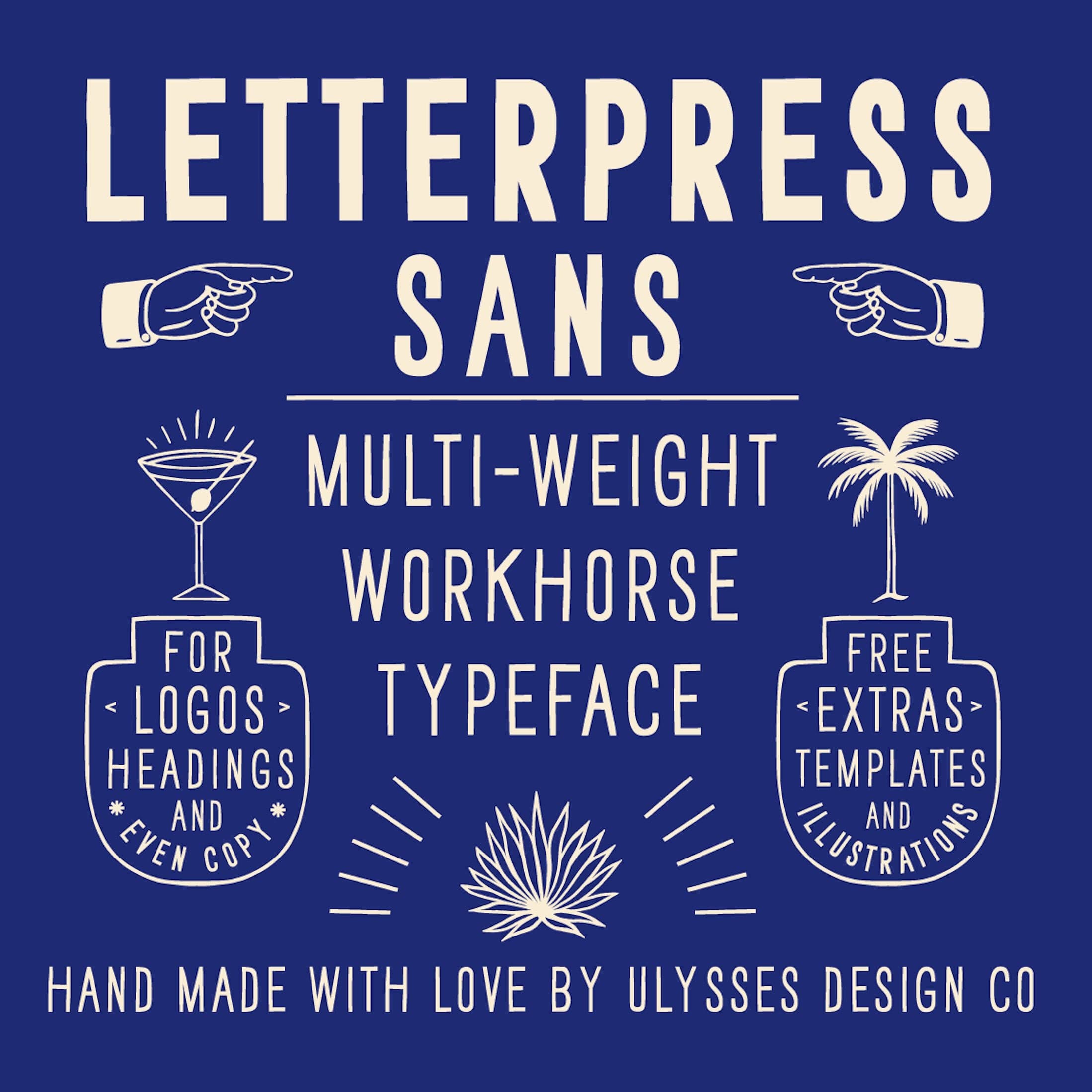 Letterpress Sans Font Family cover