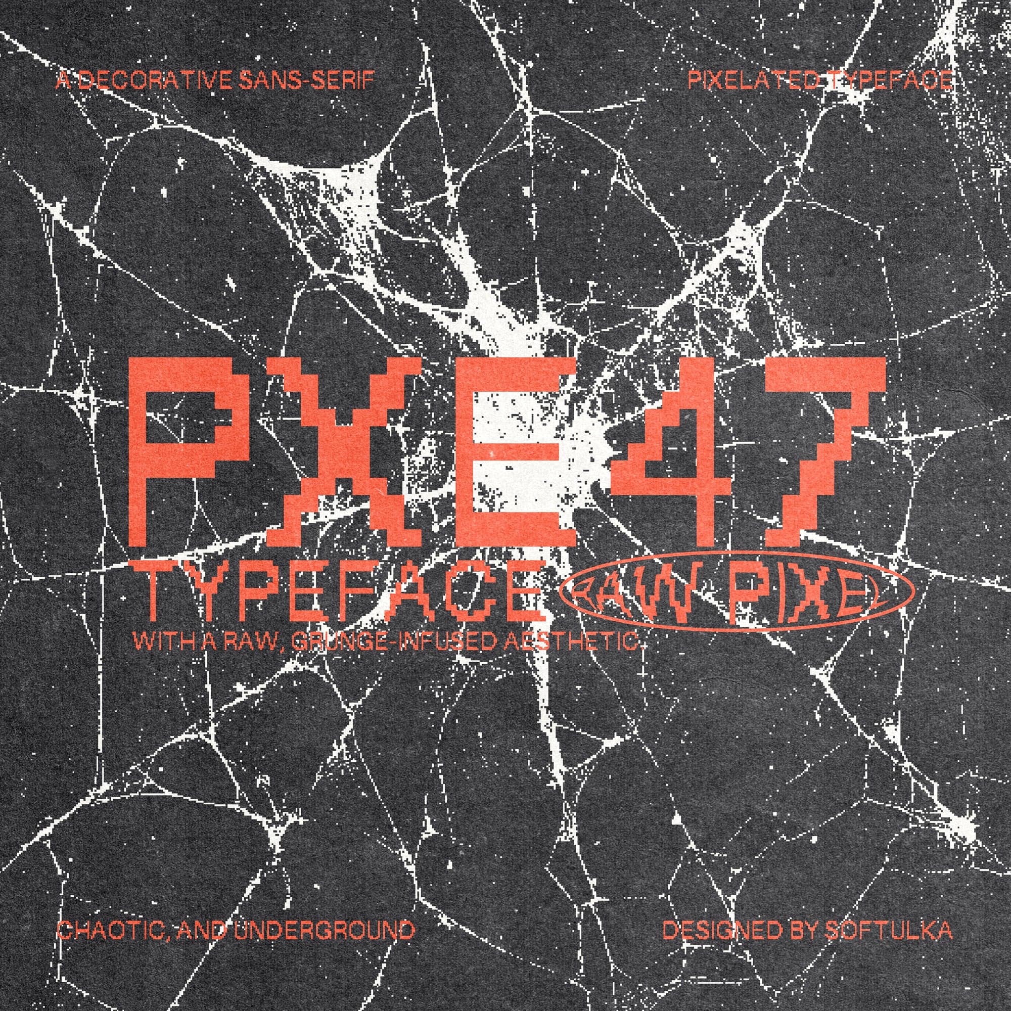 PXE47 Pixelated Typeface cover