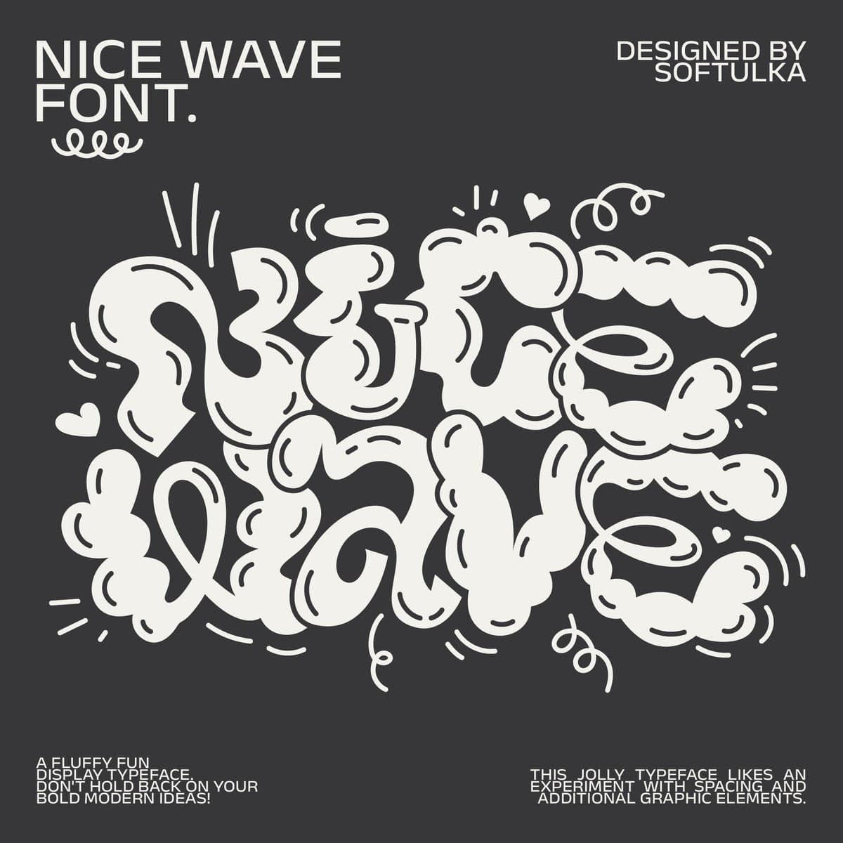 Nice Wave Font - Fun Display Typeface cover