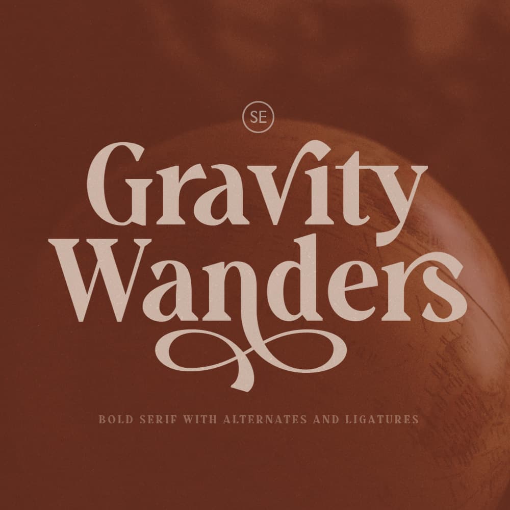 Gravity Wanders - Stylish Bold Serif cover