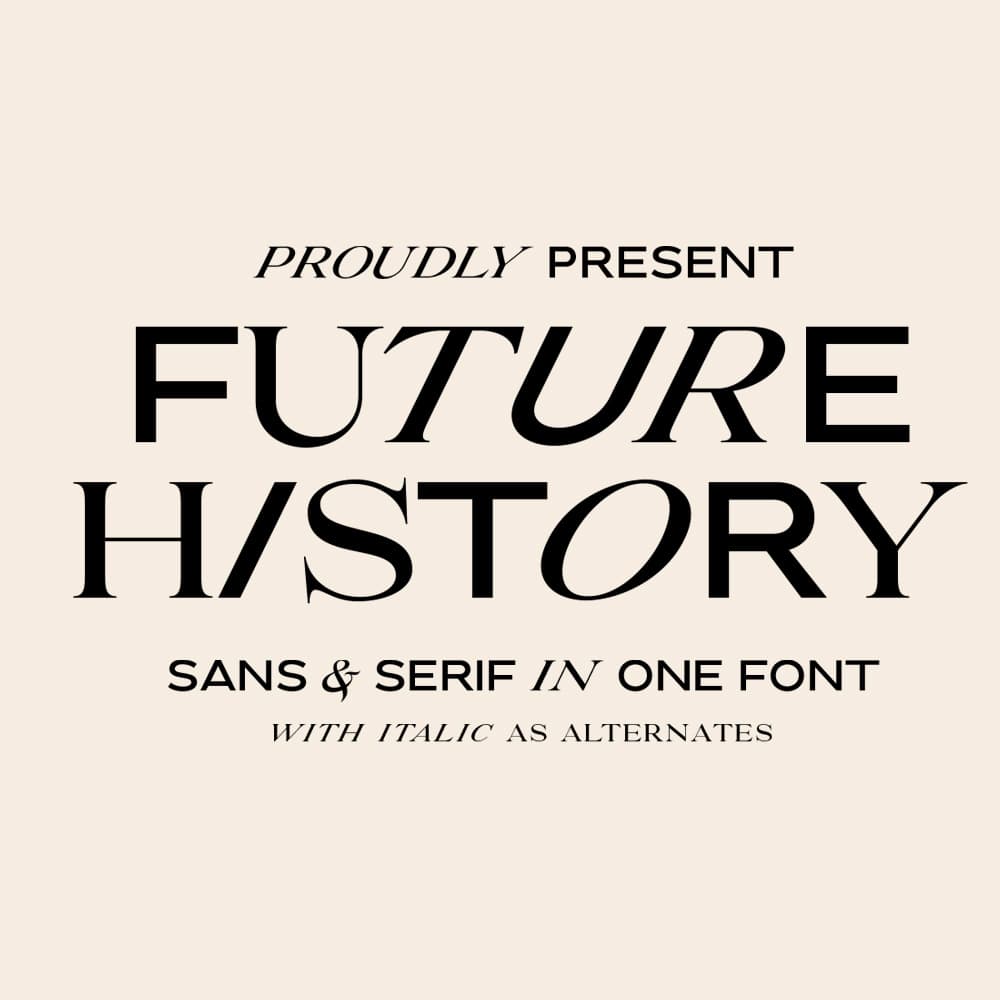 Future History - 2 in 1 Font cover