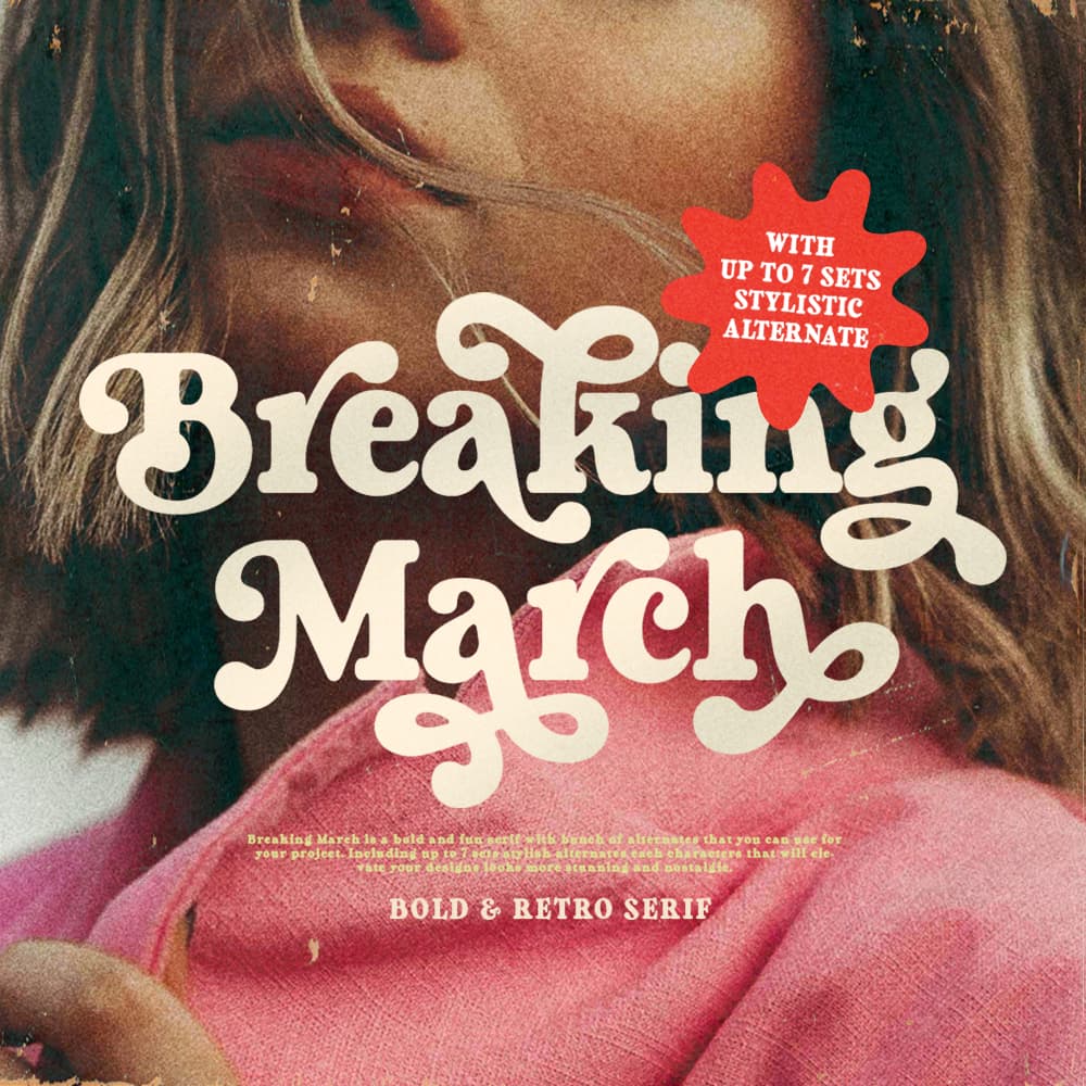 Breaking March - Groovy Bold Serif cover