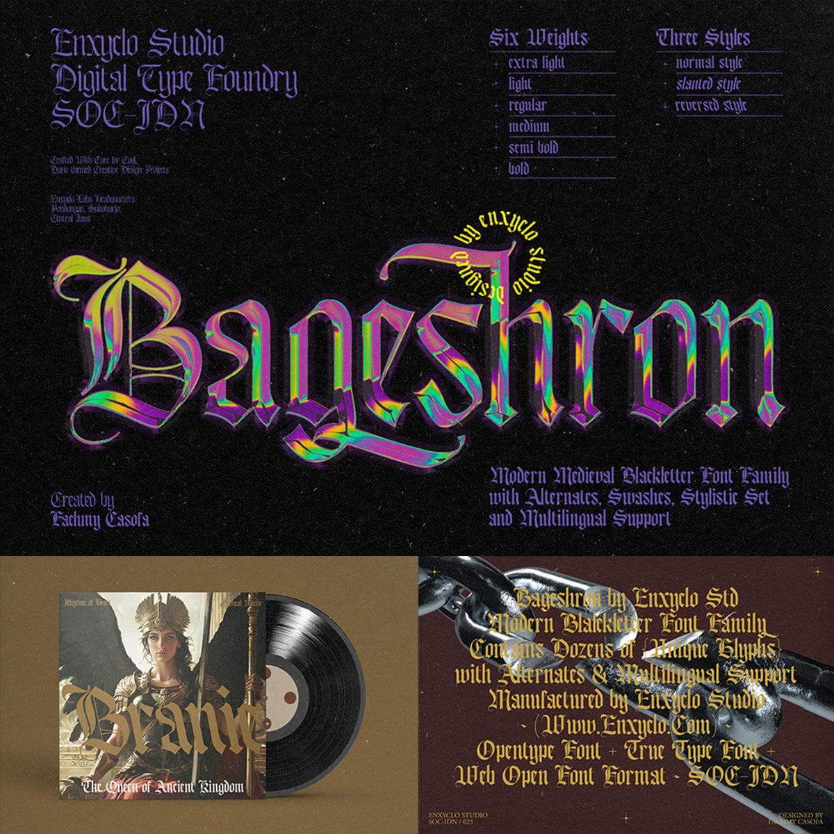 BAGESHRON - Blackletter Font Family cover