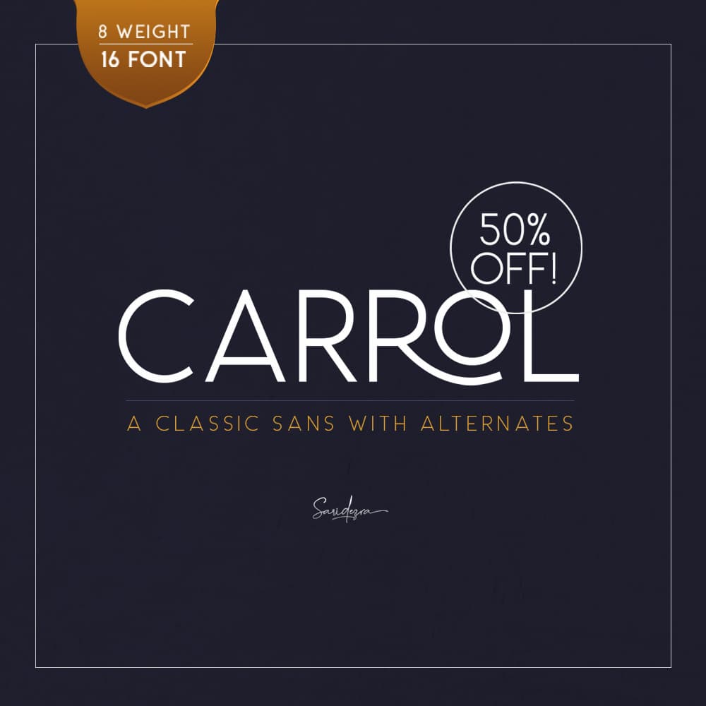 Carrol Sans (16 Fonts) - 50% OFF! cover