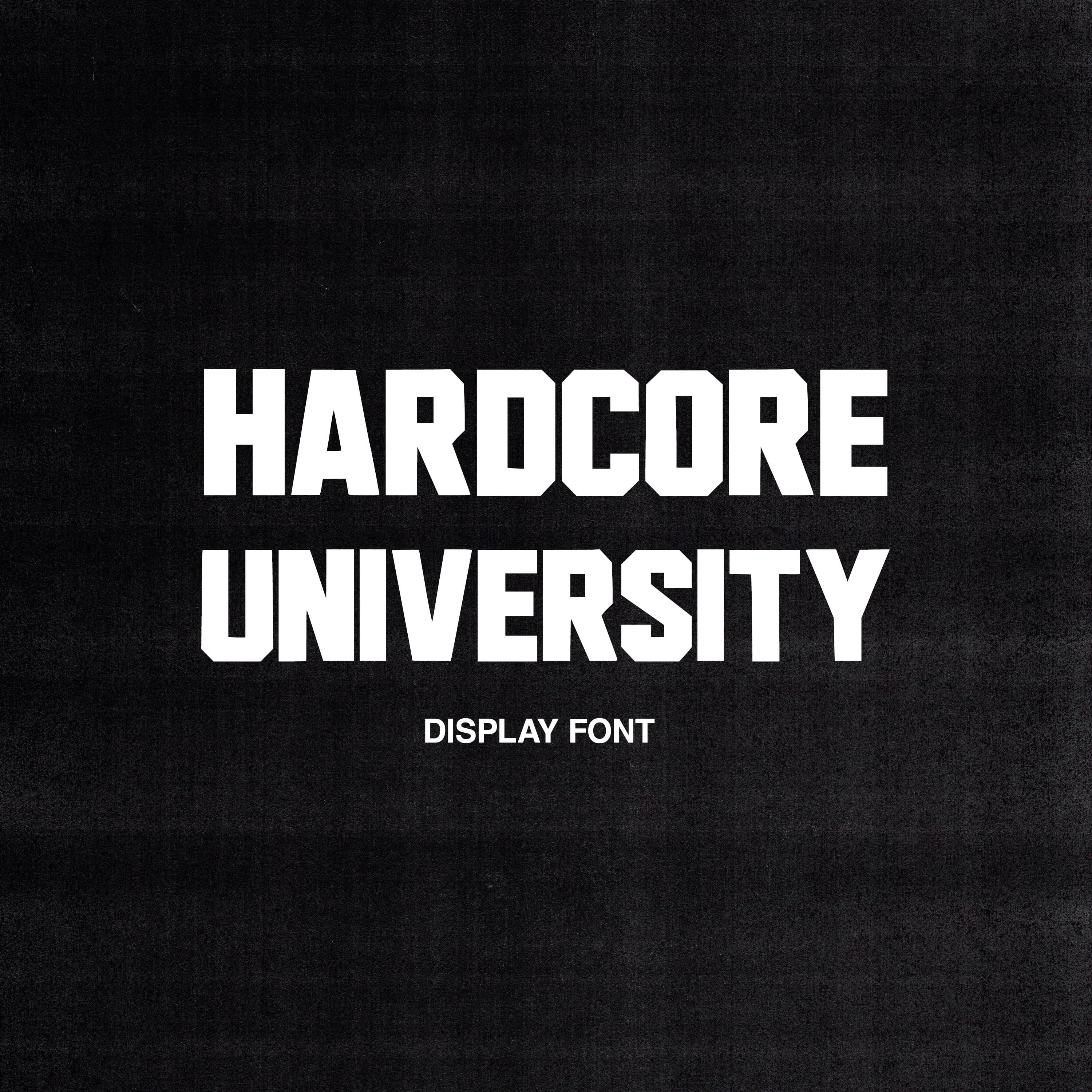 HARDC0RE_UNIVERSITY DISPLAY FONT cover