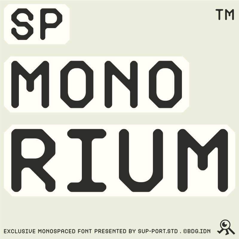 SP MONORIUM | MONOSPACED MODULAR FONTS cover