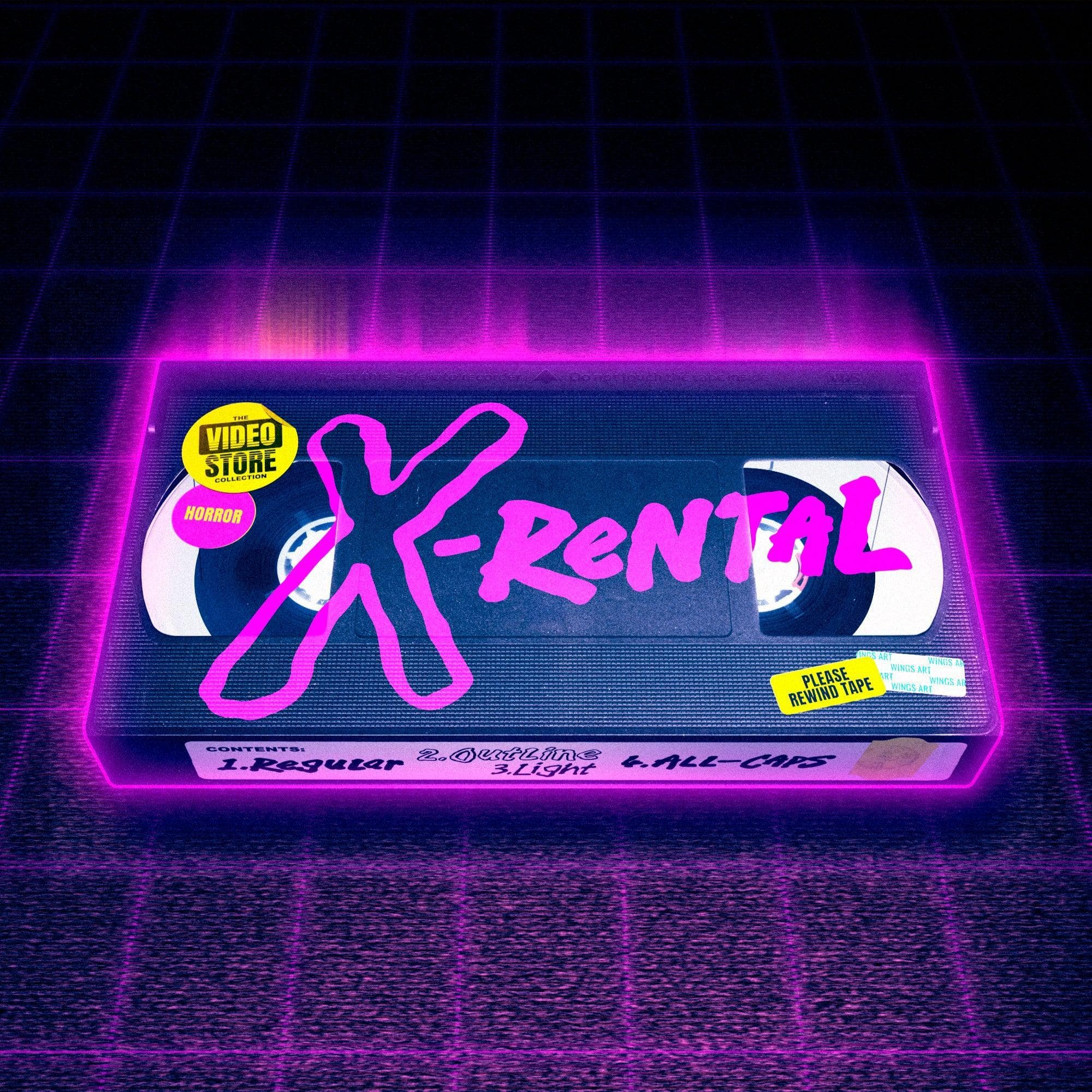 X-Rental - 1980s Retro Horror Font cover