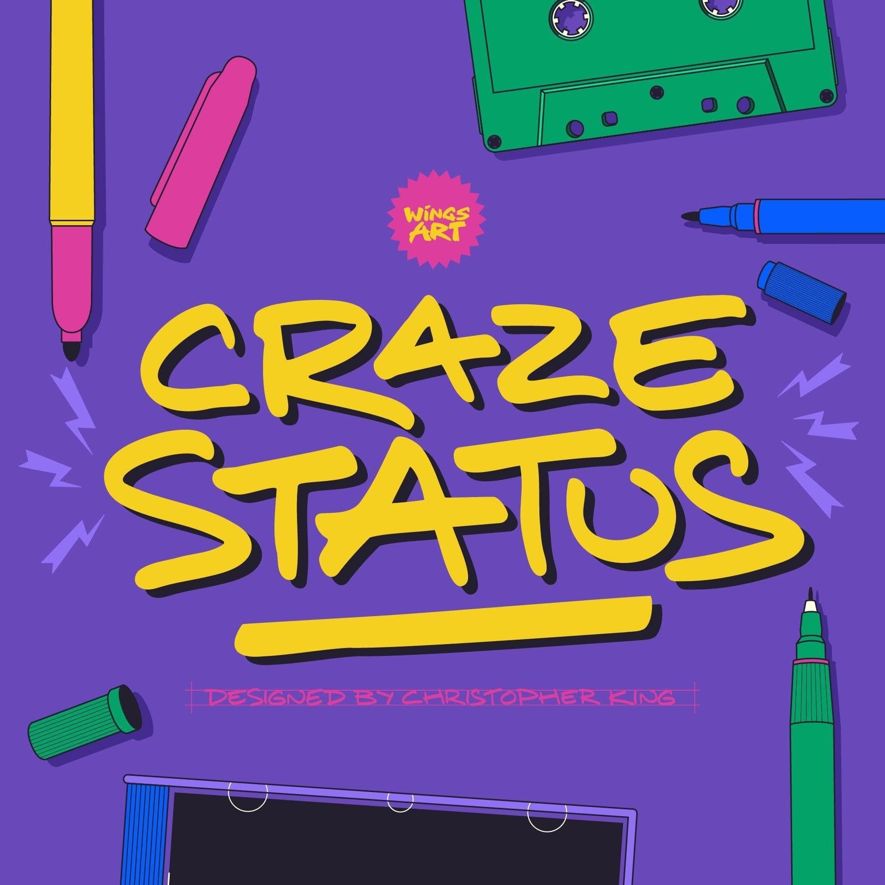 Craze Status: Handwritten All-caps with a Pop Culture Flair cover