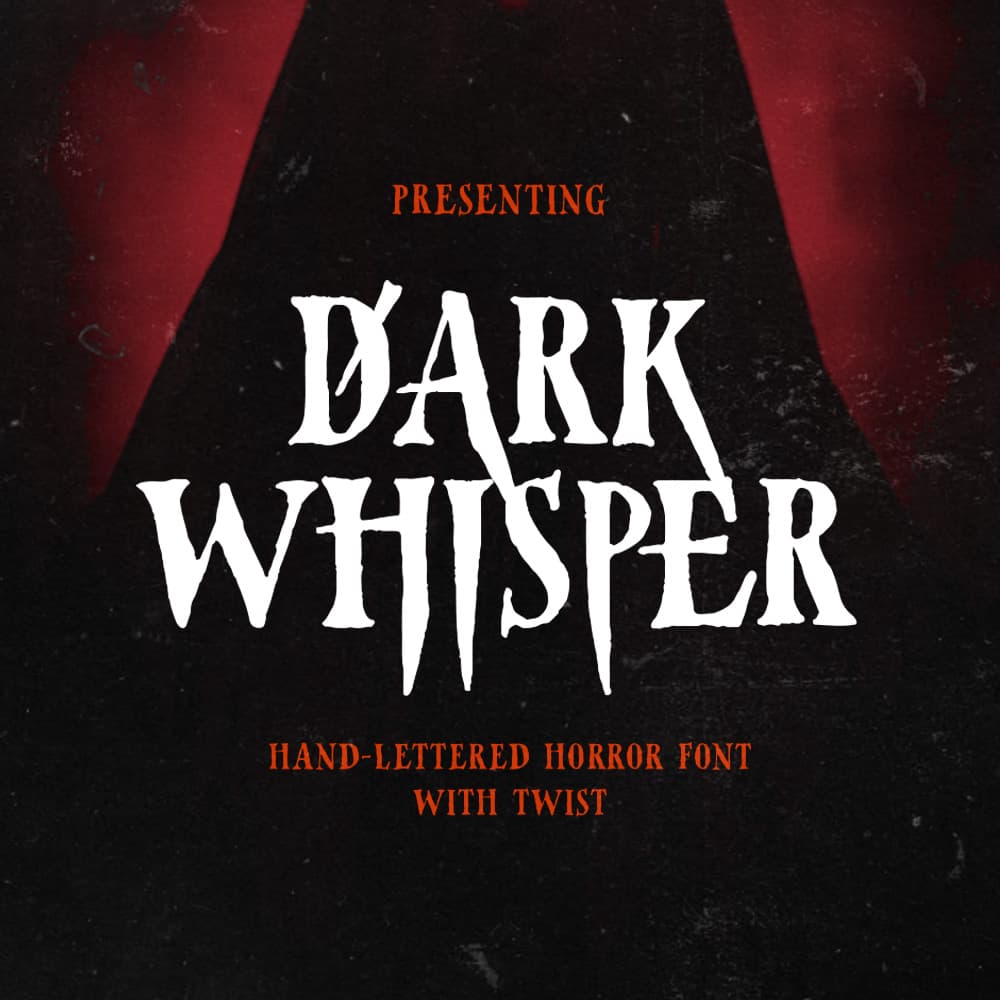 Dark Whisper - Serif Horror Font cover