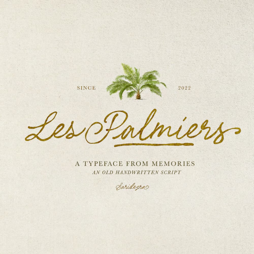 Les Palmiers - Handwritten Script cover