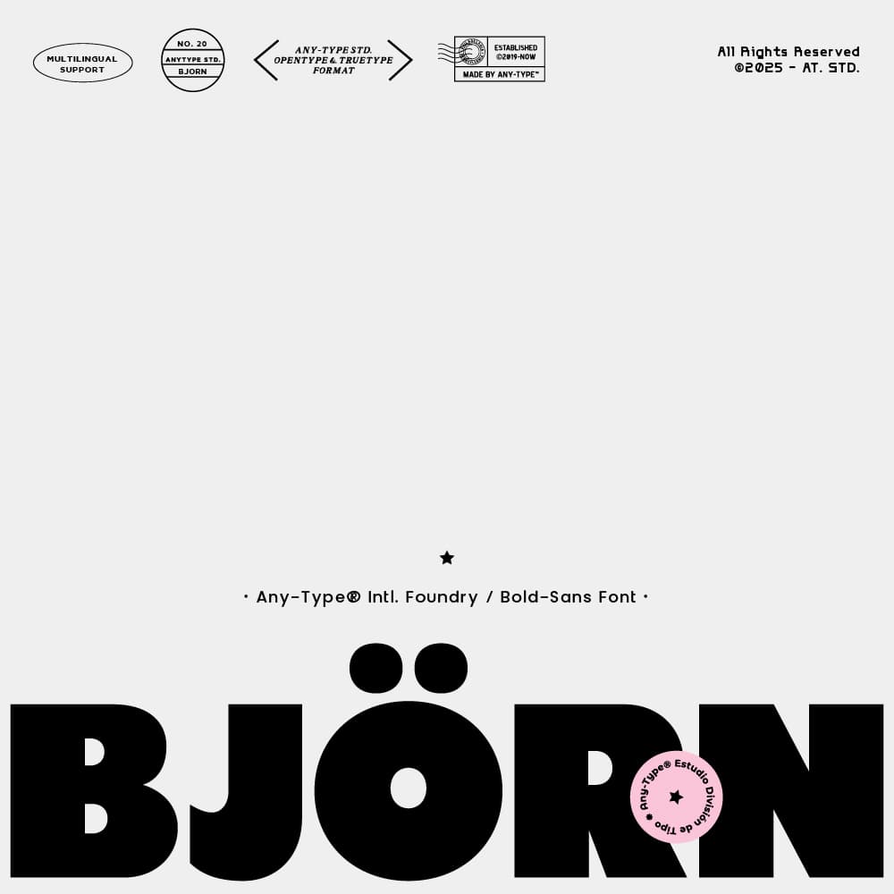 BJÖRN: Bold Sans Serif cover